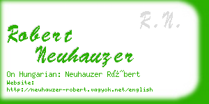 robert neuhauzer business card